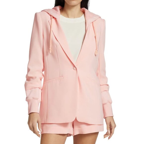 CINQ A’ SEPT Jackets & Blazers - CINQ A’ SEPT Khloe Hooded Blazer Size 6 Pale Rose New With Tags